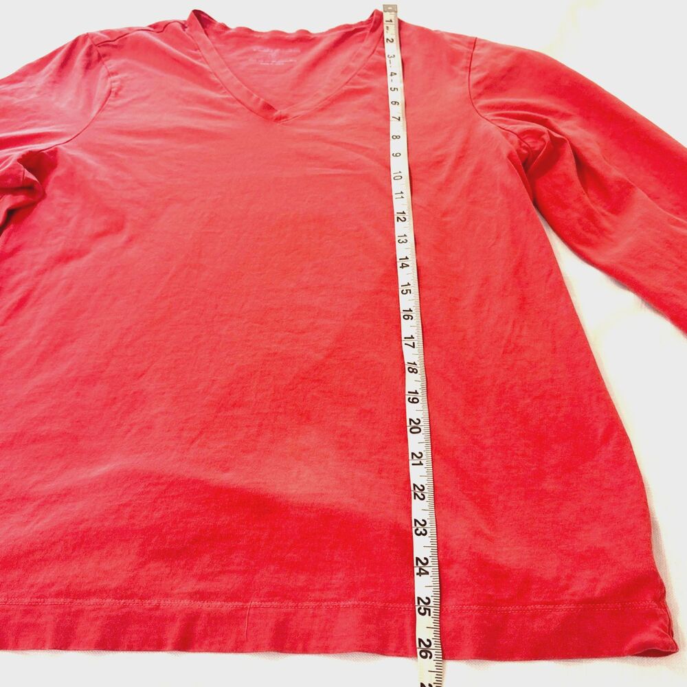 Eddie Bauer Women’s Long Sleeve V-Neck T-Shirt Salmon Colored XXL Tall